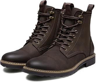 VosteyMotorcycle Boots Men Lace Up Dress Men's Chukka Boots