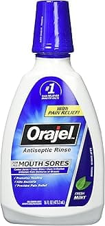 Orajel Antiseptic Mouth Sore Rinse 16 oz (Pack of 2)