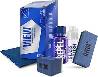Q² View EVO - Rain Repellent Coating Kit for Windscreens & Hydrophobic Booster - Increases Visibility, Repels Water and Dirt, Lasting Protection on Glass Surfaces - Car Cleaning Products, 20 ml