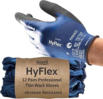Ansell HyFlex Ultralight Series Arbeitshandschuhe, Schnittschutz, ESD Antistatisch, Wasserdicht, Hochwertiger Profi-Schutz, für Männer und Frauen, Blau