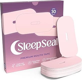 SleepSeal Mouth Tape for Sleeping - 30 Nights - Hypoallergenic Bamboo Silk, Medical-Grade Adhesive, Dermatologically Tested & Gentle on Skin - Anti Snoring, Supports Nasal Breathing for Men & Women