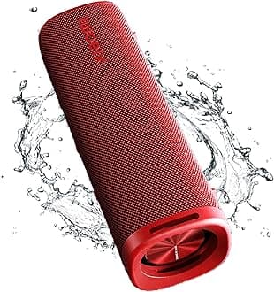 XIAOMI Portable Bluetooth Speaker Bluetooth 5.4, IP67 Wireless Speaker Waterproof with 12 Hours Playback Time, Supports TWS Connection (Red)