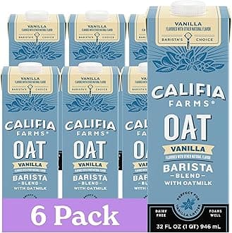 Vanilla Oat Barista Blend Oat Milk, 32 Oz (Pack of 6)| Non Dairy Milk | Creamer | Vegan | Plant Based | Gluten-Free | Non-GMO