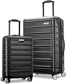 Omni 2 Hardside Expandable Luggage with Spinner Wheels, PRO 2PC SET (CO/M), Midnight Black