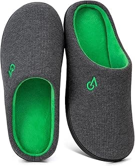 VeraCosy Men's Two-Tone Memory Foam Slippers