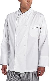 Dickies Men's Black Egyptian Cotton Chef Coat