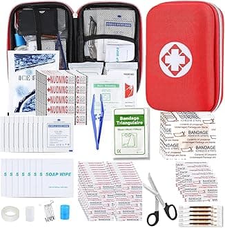 277Pcs Camping First Aid Kit for Business Emergency Supplies Compact Bag for Backpack, Home First Aid Essentials Survival Kit for Hiking Travel Workplace AMORNING