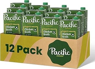 Pacific Foods Low Sodium Organic Free Range Chicken Broth, 32 oz Carton (Case of 12)