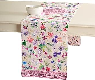 Maison d' Hermine Table Runner 100% Cotton Double Layer Table Runners 72 inches Long Decorative for Home Kitchen Dining Party Baby Shower Wedding Bridal Shower Spring Summer (Chardon, 14.50" x 72")