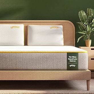 SleepyCat Ultima Natural Latex Mattress - Medium Soft | eco-INSTITUT Certified - 100% Organic Latex | Washable Zipper Cover | Double Bed Mattress (DoubleSize, 78x48x8 Inches)
