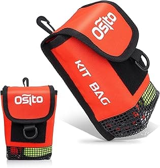 Scuba Mesh Gear Bag, Small Diving Gear Mesh Dry Pocket Carry Pouch With Swivel Clip, Hook & Loop Tape And D-Ring For Storing Safety Surface Marker Buoy, Finger Reel, Bolt Snap, Accessories