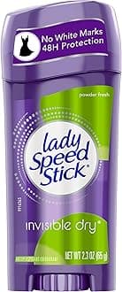 Lady Speed Stick Deodorant 2.3 Ounce Powder Fresh Invisible Dry (65ml) (3 Pack)