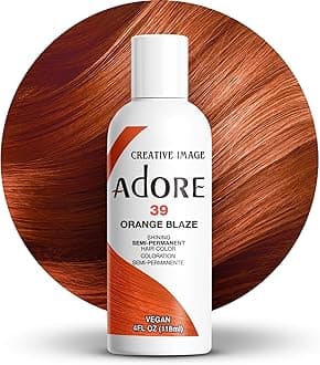 Semi Permanent Hair Color - Vegan and Cruelty-Free Hair Dye - 4 Fl Oz - 039 Orange Blaze (Pack of 3)