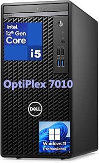 Dell OptiPlex 7010 Tower 7000 Business Desktop Computer, 12th Gen Intel Hexa-Core i5-12500, 64GB DDR4 RAM, 2TB PCIe SSD, DVDRW, RJ-45, Windows 11 Pro