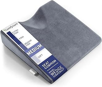 Wedge Car Seat Cushion and Office Chair Cushion - Memory Foam Tailbone Pain Relief Cushion for Driving, Office Chair, Gaming Chair - Orthopedic Support for Lower Back, Tailbone, Coccyx, Hips