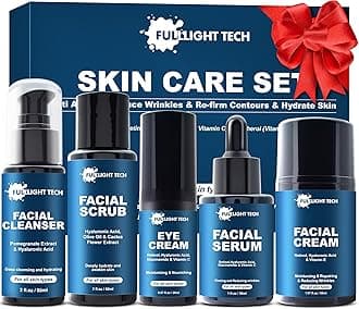 Skin Care for Men Gifts Set,Anti-aging Skin Care Kit for Tigten,Firm & Hydrate Skin,Retinol,Hyaluronic Acid Mens Self Care Facial Kit,Men Birthday Valentines Gifts for Him Boyfriend Dad Husband