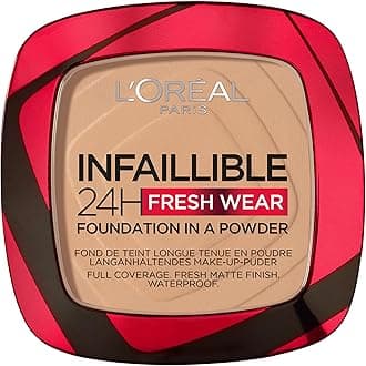 L'Oréal Paris Infallible 24h Fresh Wear Foundation in a powder – Waterproof, Full Matte Coverage Transfer Proof Makeup​​_ 140 Golden Beige