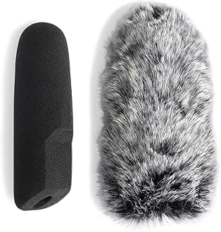 YOUSHARES Videomic Pro Mic Deadcat Wind Shield & Foam windscreen, Foam & Furry Wind Muff for Videomic Pro Camera Microphone (2 PACK)