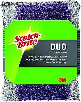 Scotch-Brite 3M 43980 Duo Cleaning Sponges, 2-Piece,Grey