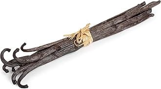 5 Vanilla Beans - Whole Gourmet Grade A Pods for Baking, Homemade Extract, Brewing, Coffee, Cooking - Tahitian