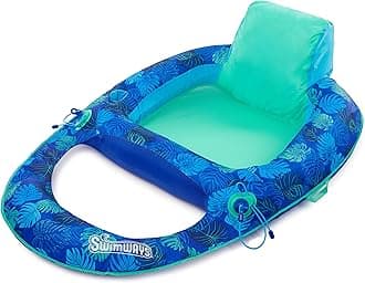 SwimWaysElite Spring Float Recliner Pool Lounger, Inflatable Pool Floats Adult with Fast Inflation, Pool Recliner for Adults up to 250 lbs