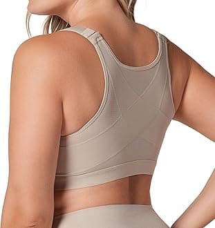 LeonisaPosture Corrector Bra Wireless Front Closure Bra for Women Full Coverage