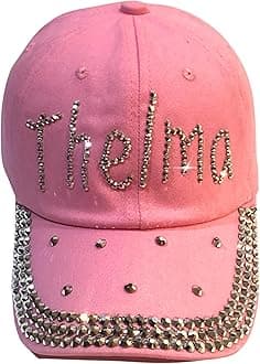 Popfizzy Bedazzled Hat for Women and Girls, Rhinestone Denim and Diamond Hat, Fun Adult Bling Hats, Sparkly Gifts, One Size