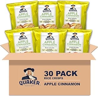 Quaker Rice Crisps, Gluten Free, Apple Cinnamon, 0.91 Oz, 30 Count