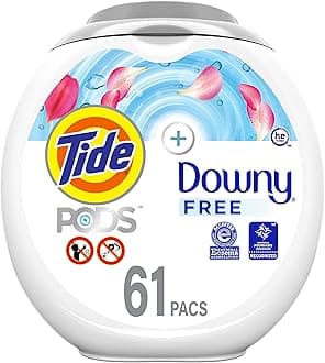 Tide Pods +downy Free, Liquid Laundry Detergent Pacs, 61 Count