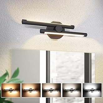 NIORSUN Modern Bathroom Vanity Light Dimmable 5CCT 110V LED Bathroom Lights Over Mirror Black/Silver Wall Lighting Fixtures for Bathroom Bedroom Cabinet- ETL Certified (Matte Black, 15.75 in/40 cm)