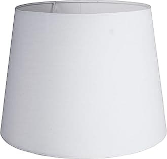 MiniSun | Large Modern Tapered Light Shade in a White Fabric Finish | Floor Lamps & Torchieres, Home Décor & Improvement Essential | 350mm Shade Width