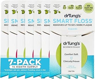 Dr. Tung's Smart Floss, 30 yds, Natural Cardamom Flavor 1 ea Colors May Vary (Pack of 7)