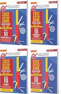 Oswaal CBSE Question Bank Class 10 Set of 4 Books | English | Maths Standard | Science | Social Science | Chapterwise & Topicwise Solved Papers | For 2026 Board Exams