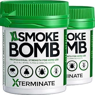 XL 11g Smoke Bomb Fogger Killer For Fleas, Bed bug, Carpet Moths, Cluster Fly, Silverfish, Carpet Beetle Insects (HSE Approved And Tested) (2 x 11g)