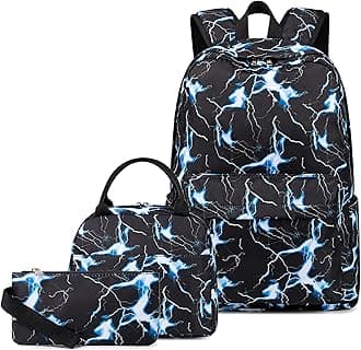 BluboonSchool Backpack for Boys Teens Bookbag Travel Daypack Kids Girls Lunch Bag Pencil Case