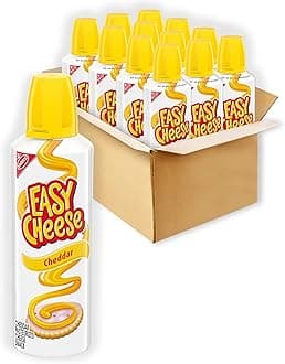 EASY CHEESE Cheddar Cheese Snack, 12 - 8 oz Cans