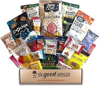 GLUTEN FREE and VEGAN (DAIRY and FIG FREE) Healthy Snacks Care Package (25 Ct): Cookies, Bars, Chips, Fruit, Nuts, Trail Mix, Gift Box Sampler, Office Variety, College Student Care Package, Gift