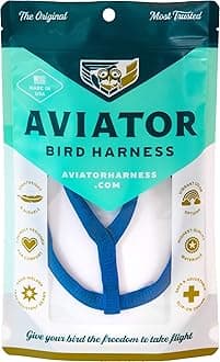 The AVIATOR Pet Bird Harness and Leash: Small Blue
