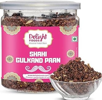 Gulkand Meetha Paan Mukhwas | Mouth Freshener, Digestive, After-Meal Snack | Without Supari Sweet Paan Mix | Traditional Indian Mukhwas Packed Jar (300g)