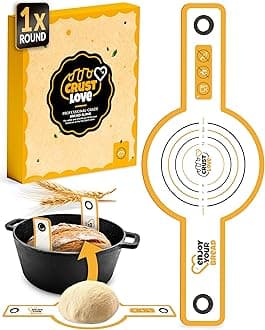 Silicone Bread Sling for Dutch Oven – Non-Stick Sourdough Sling & Baking Mat – Reusable & Easy to Clean – Heat Resistant to 480°F – Silicone Sourdough Sling for Artisan Bread Baking Supplies