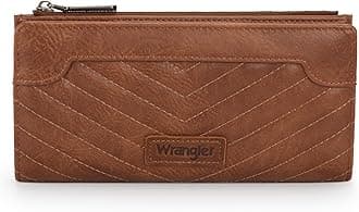 Wrangler Minimalist Wallet for Women Credit Card Wallet Ladies Travel Wallet Card Cases & Money Organizers with Smooth Zippers