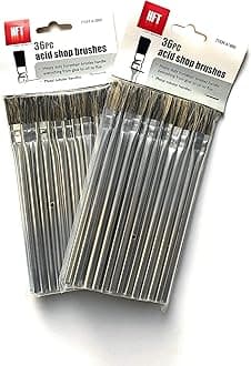 Harbor Freight Tools Horsehair Bristle Acid Shop Brushes 1/2-inch (2 Packs of 36)