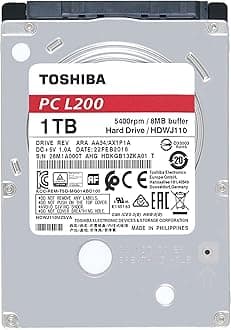 ToshibaL200 1TB 5400RPM 2.5" SATA HDWJ110UZSVA (Bulk)