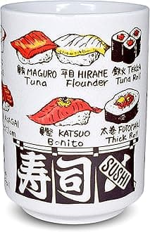 Mino WareJapanese Yunomi Sushi Tea Cup, Sushi Print