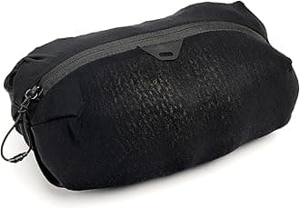 Ultralight Mesh Packing Cube, Black, Stretchy Mesh Luggage Cube with Strap Attachment Points and Luggage Pass Throughs, Zipper Opening, Travel Organizer for Men and Women, Size XS