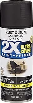 Rust-Oleum 327916 American Accents Spray Paint, 12 Ounce, Satin Canyon Black