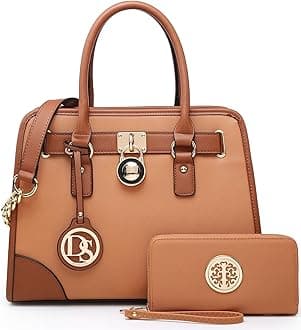 Women Handbags Top Handle Satchel Purse Shoulder Bag Hobo Bag Work Bag Set 2pcs