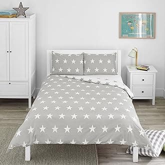 Grey & White Stars - Double Duvet Set