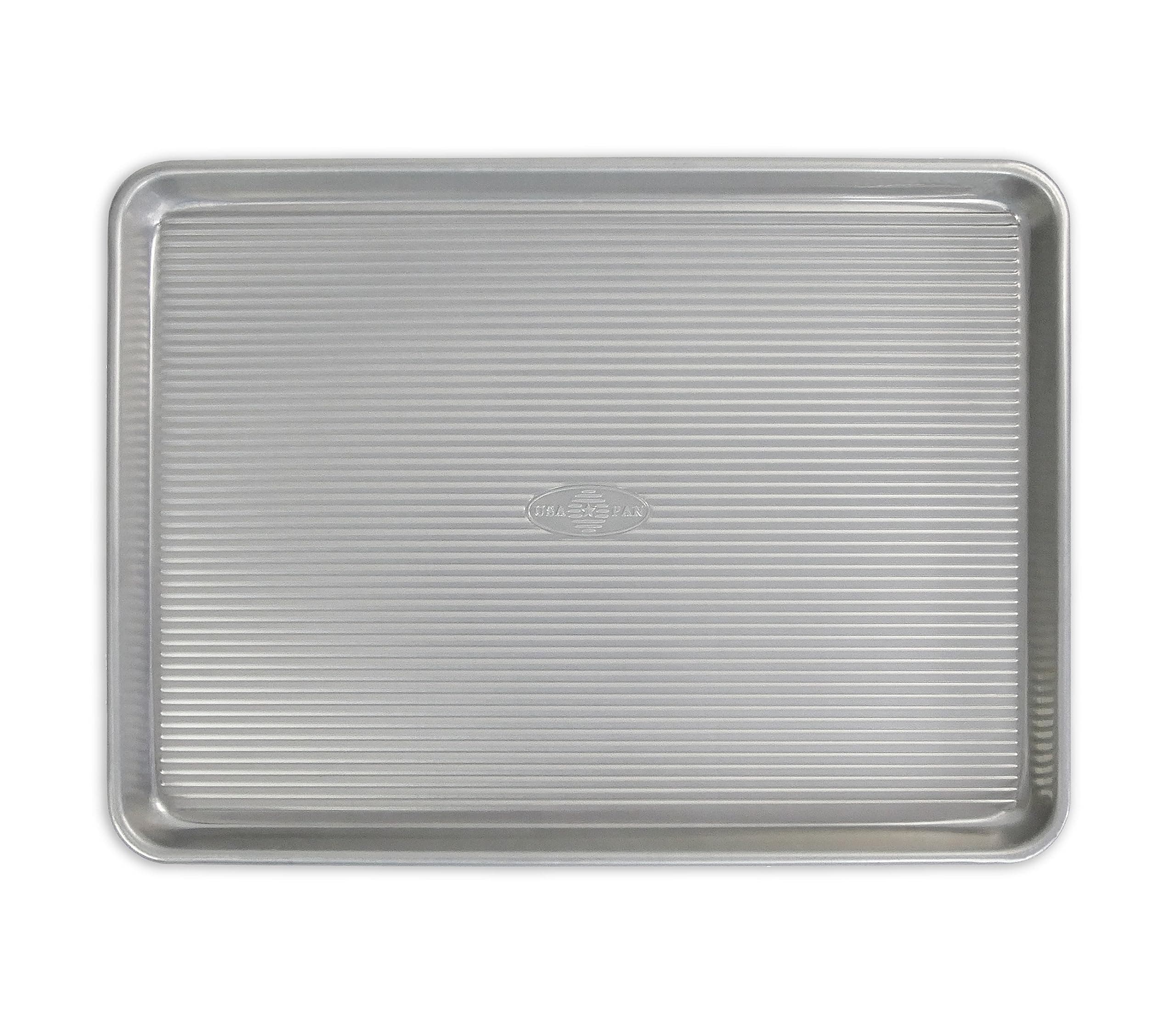 USA Pan Bakeware Half Sheet Pan, Warp Resistant Nonstick Baking Pan, Made in the USA from Aluminized Steel 17 1/4 x12 1/4 x1