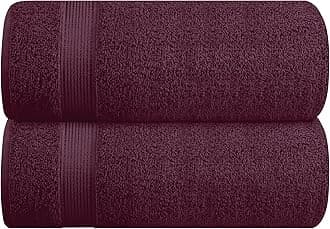 Belizzi Home Cotton 2 Pack Oversized Bath Sheet 35x70, Large Bath Sheet, Ultra Soft, Absorbent, Compact, Eco-Friendly, Recyclable, Quick Drying and Lightweight Towel - Burgundy